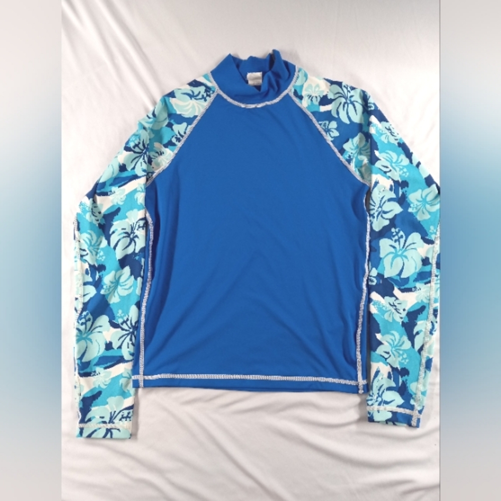 Sunkinz Blue And White Swim Rashguard- Women's XS